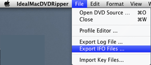 how to export ifo files for new protected dvds